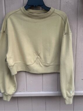 EVERLANE Organic cotton Cropped crewneck sweatshirt size M / L  Mustard Color
